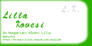 lilla kovesi business card