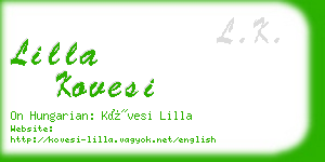 lilla kovesi business card